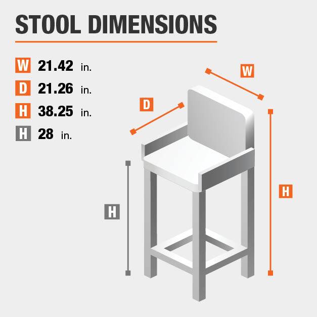 StyleWell 28 in. Natural Woven Hyacinth Bar Stool with Low Back
