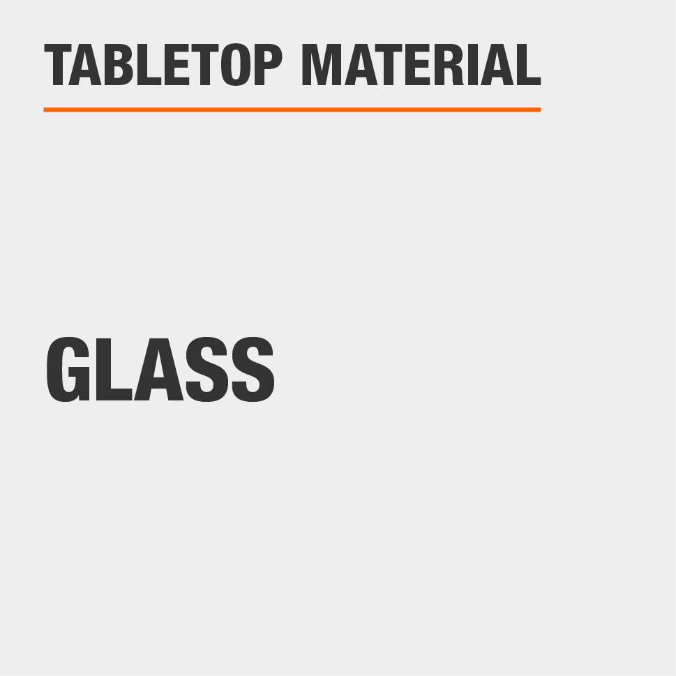 Hampton Bay Riverbrook Shell White Rectangular Glass Top Aluminum