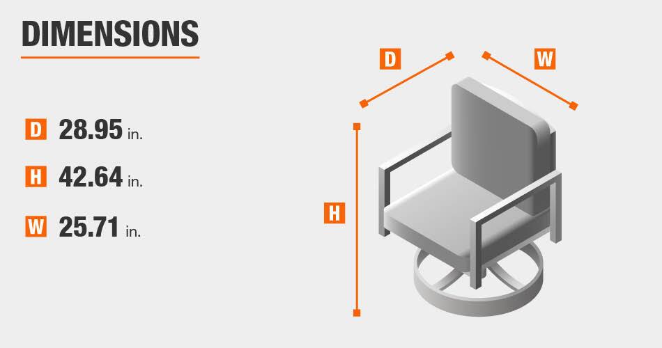 Hampton Bay Riverbrook Shell White Swivel Aluminum Padded Sling Outdoor