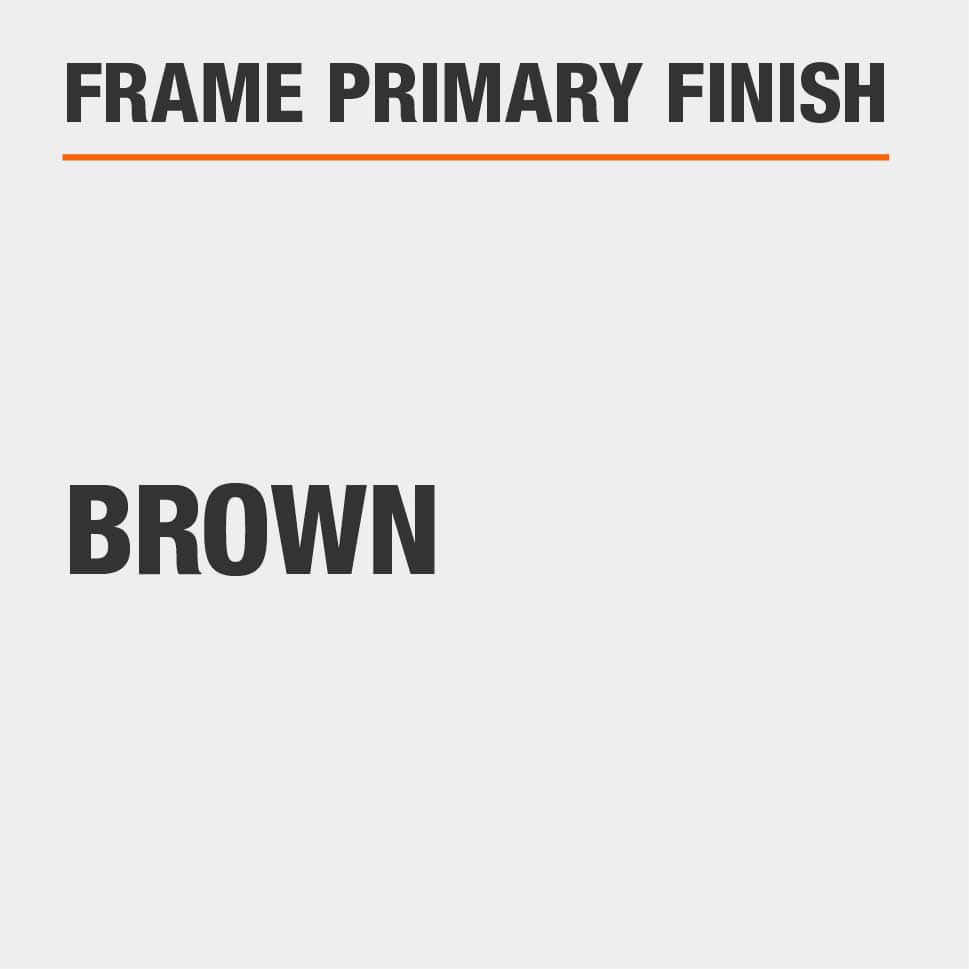 Hampton Bay Riverbrook Espresso Brown Rectangular Glass Top Steel