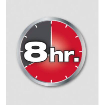 Up to 8 hours of Run-Time on REDLITHIUM CP2.0 Battery