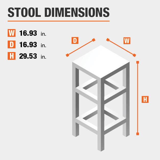 StyleWell Finwick White Metal Backless Bar Stool with Natural Wood Seat