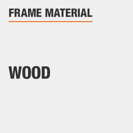 This bathroom vanity mirror frame material is Wood