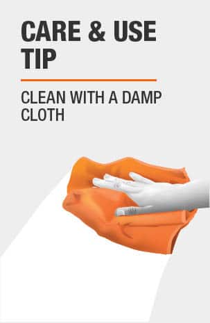 To best care for this Kitchen Island, Clean with a Damp Cloth