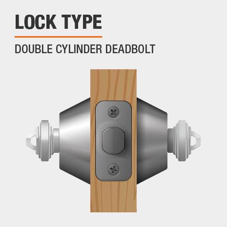 Defiant Contemporary Square Aged Bronze Double Cylinder Deadbolt ...