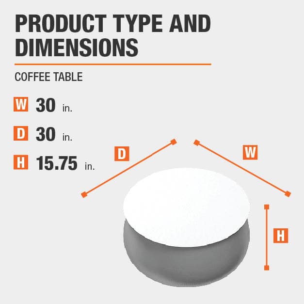 Home Decorators Collection Calluna 30 in. Gold Round Metal Coffee Table