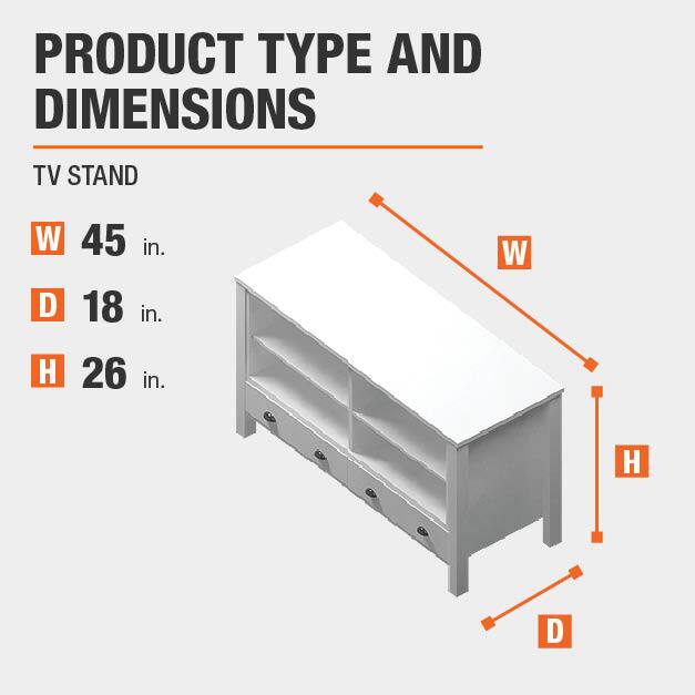 Home Decorators Collection Whitehaven Charleston Teal Wood Tv Stand With Adjustable Shelves And Two Drawers 45 In W X 26 In H Skbr1 C The Home Depot