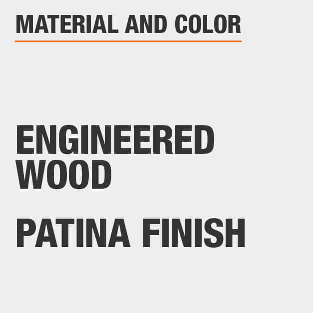 StyleWell Bannerton 42 in. Patina Large Rectangle Wood Coffee Table