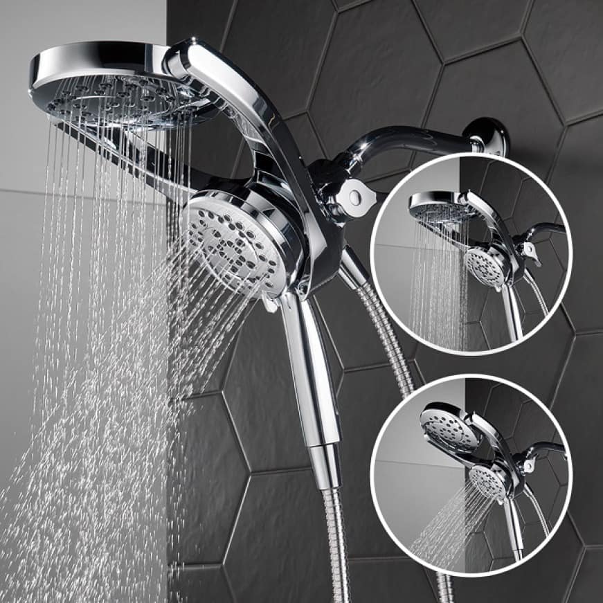 Delta HydroRain TwoinOne 4Spray Patterns 6 in. Wall Mount Dual