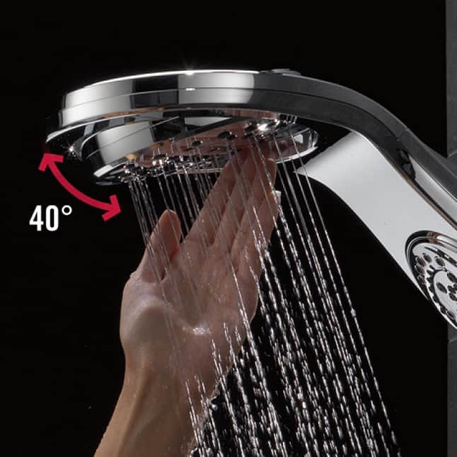 Delta HydroRain TwoinOne 4Spray Patterns 6 in. Wall Mount Dual Shower Heads with MagnaTite in