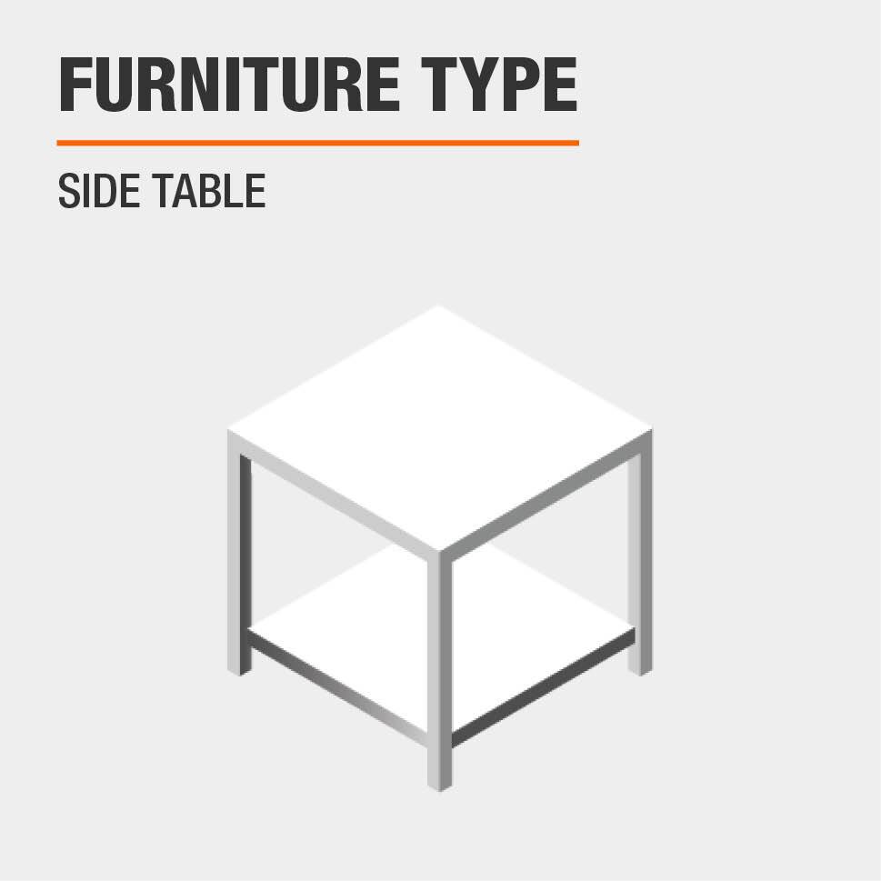 Hampton Bay Whitfield 18 in. Square Dark Brown Metal Outdoor Side Table