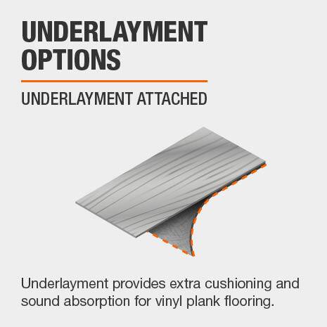 Luxury Vinyl Plank flooring comes with underlayment attached.