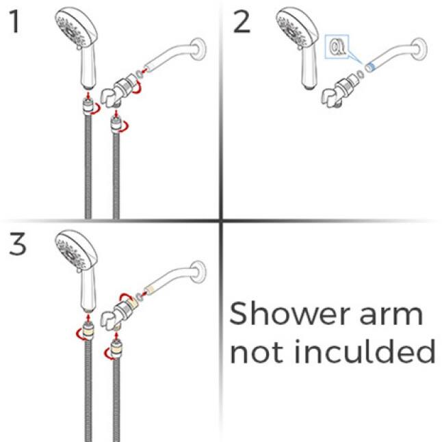 Pfister Restore 3Spray 4.72 in. Single Wall Mount Handheld Shower Head