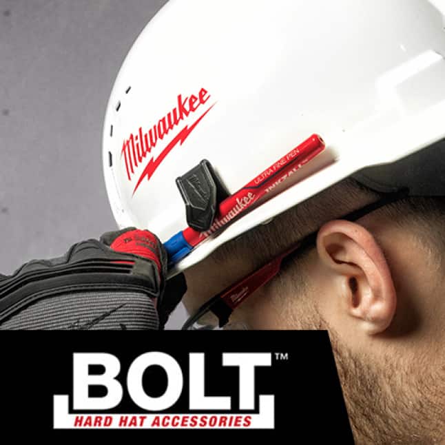 Milwaukee BOLT White Type 1 Class C Full Brim Vented Hard Hat with