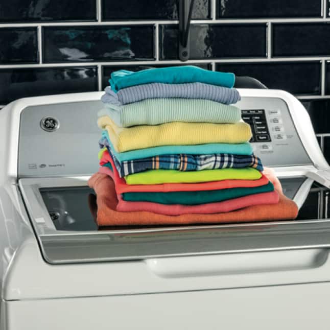 GE 4.8 cu. ft. HighEfficiency White Top Load Washing Machine with