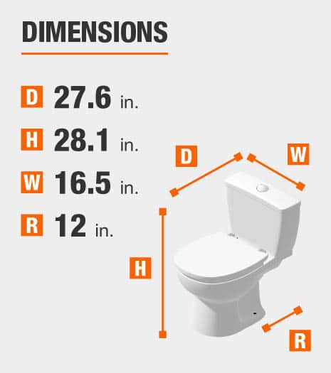 Glacier Bay 1-Piece 1.28 GPF High Efficiency Single Flush Round Front Toilet in White, Seat ...