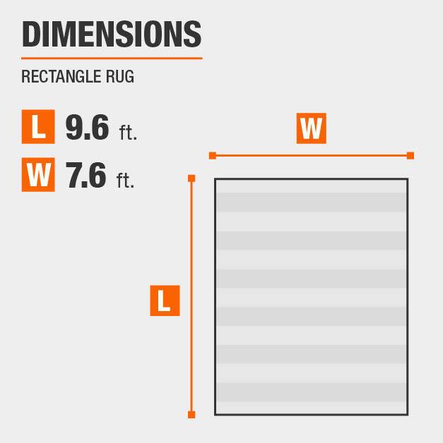 Seyward Gray 8 ft. x 10 ft. Trellis Shag Area Rug is 7.6 ft. long and 9.6 ft. wide