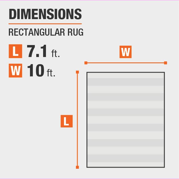 Paramount Gray 7 ft. x 10 ft. Geometric Area Rug is 7.1 feet by 10 feet