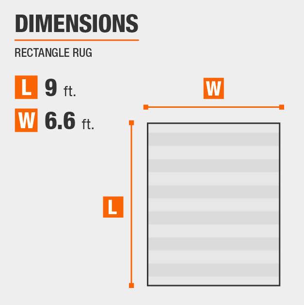 Aurora Multicolored 6 ft. x 9 ft. Medallion Area Rug is 6.6 ft. long and 9 ft. wide