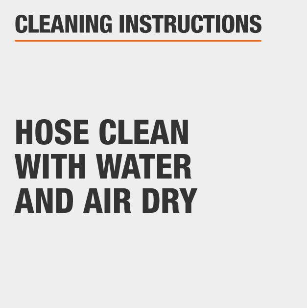 clean rug with hose and water and air dry