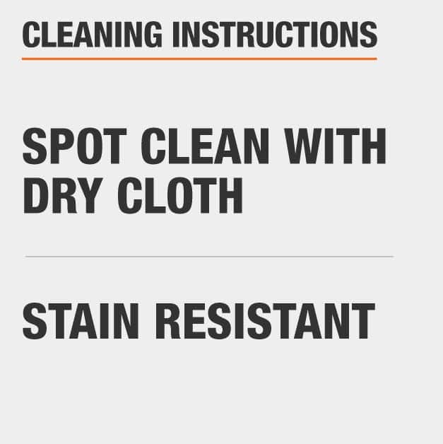 spot clean area rug with soap and water. Area rug is stain resistant