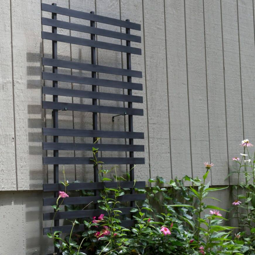 Outdoor Essentials 72 in. Wood Modern Ladder Trellis