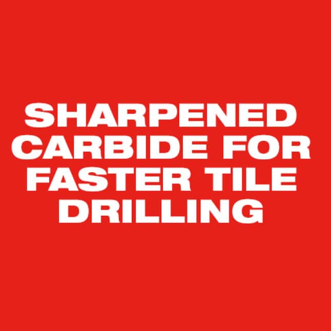 Sharpened Tile Milwaukee Carbide Glass and Tile Drill Bit Set (4-Pack) 48-20-8988 ...