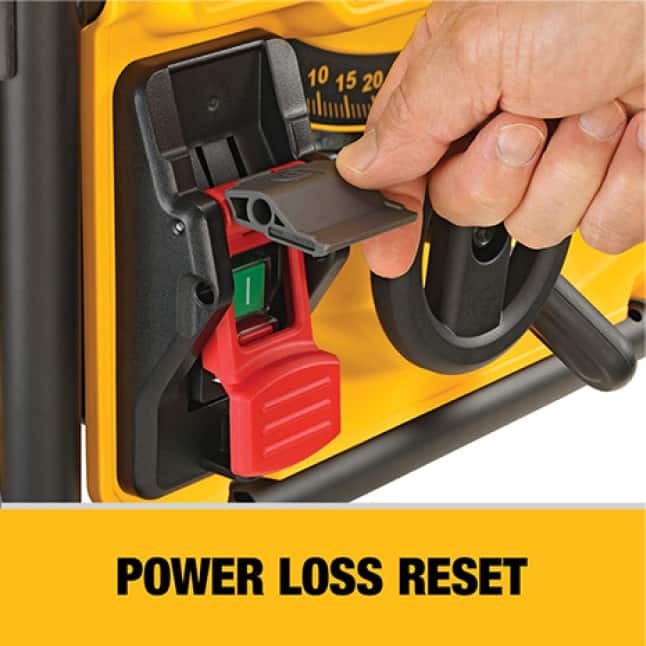 Power-loss reset helps prevent accidental restarts following a power disruption when the tool is left in the on position. Power-loss reset helps prevent accidental restarts following a power disruption when the tool is left in the on position.