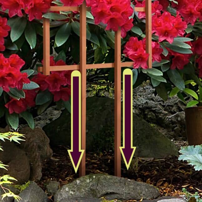 Outdoor Essentials 60 in. Wood Barrel Trellis-418752 - The Home Depot