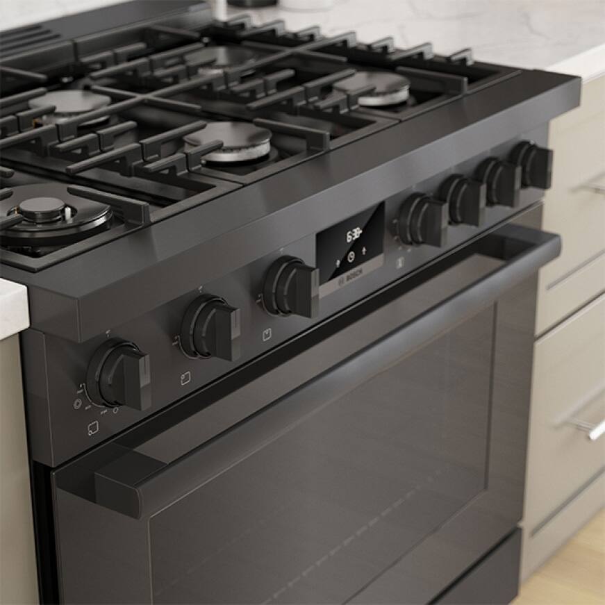 Bosch 800 Series 36 in. 3.7 cu. ft. Industrial Style Dual Fuel Range