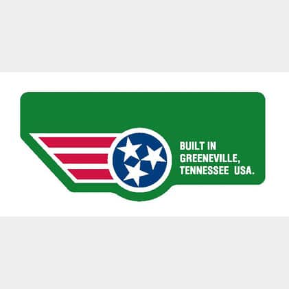 Logo that shows tractor was build in Greeneville, TN, USA. Logo that shows tractor was build in Greeneville, TN, USA.