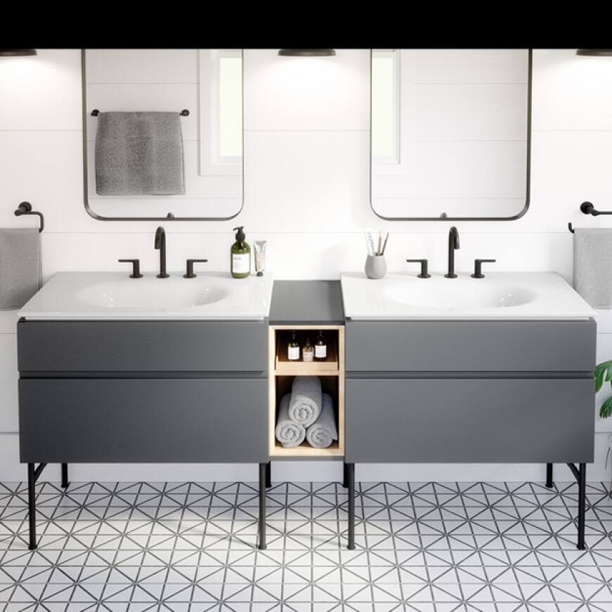 American Standard Studio S 24 in. Double Drawer Bath Vanity Cabinet ...