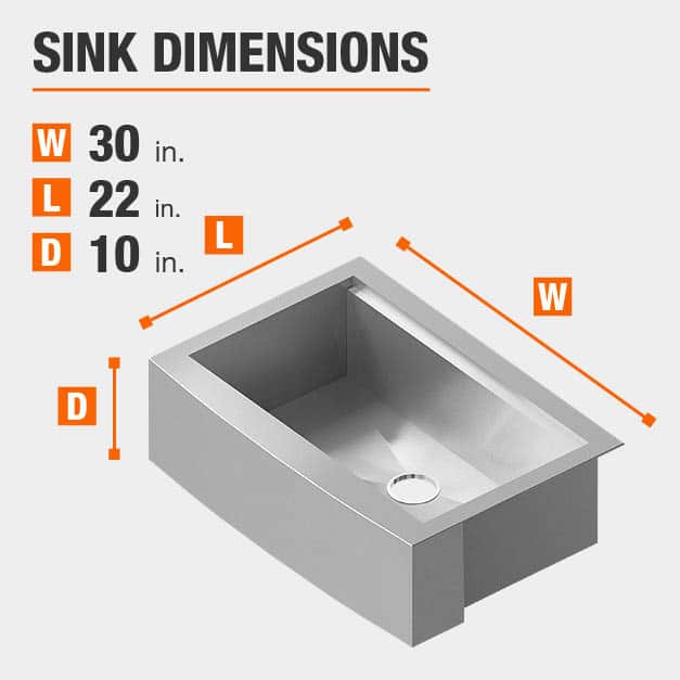 Glacier Bay Zero Radius Farmhouse ApronFront 18G Stainless Steel 30 in