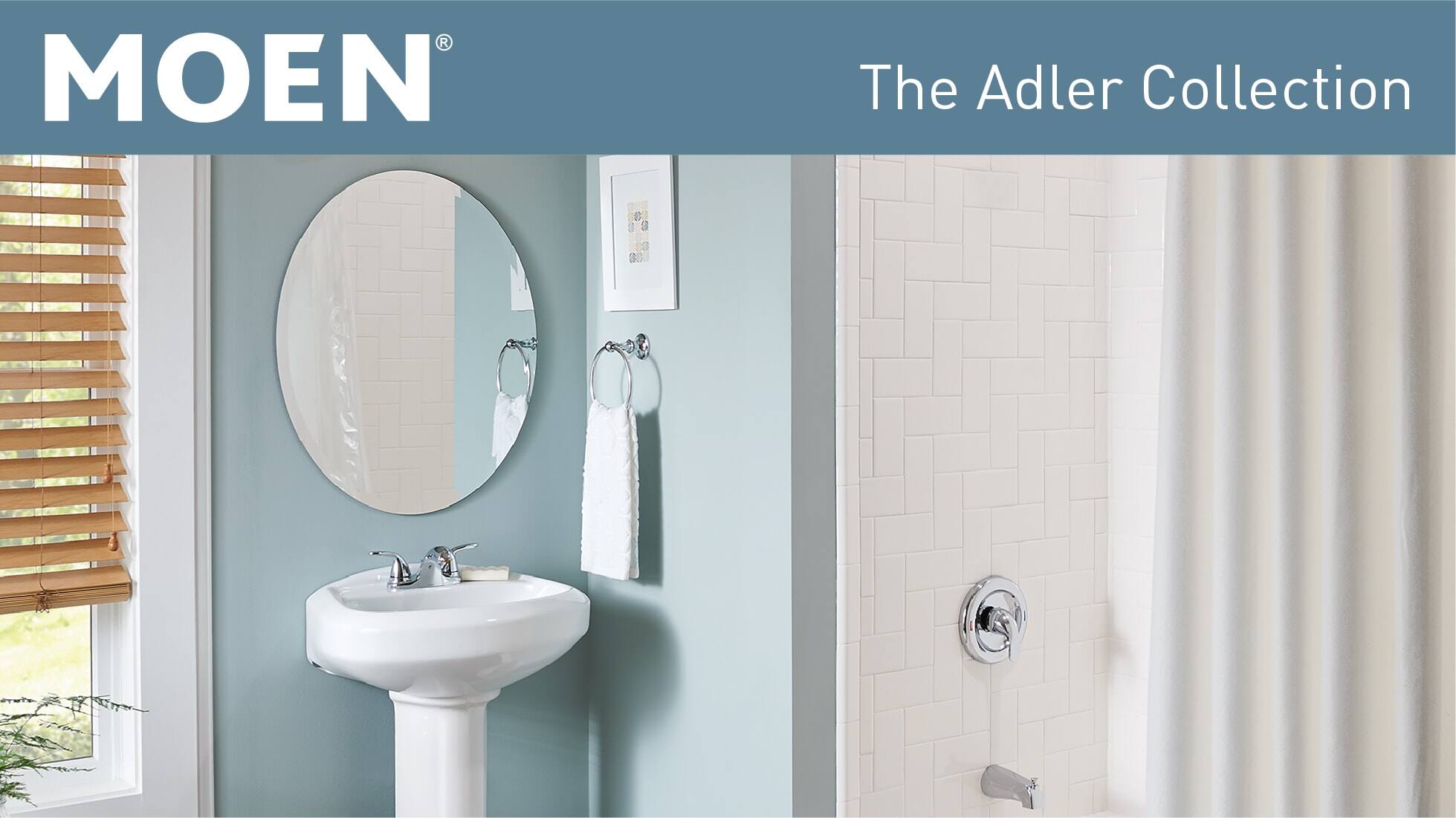 MOEN Adler 4 in. Centerset 2Handle LowArc Bathroom Faucet in Spot