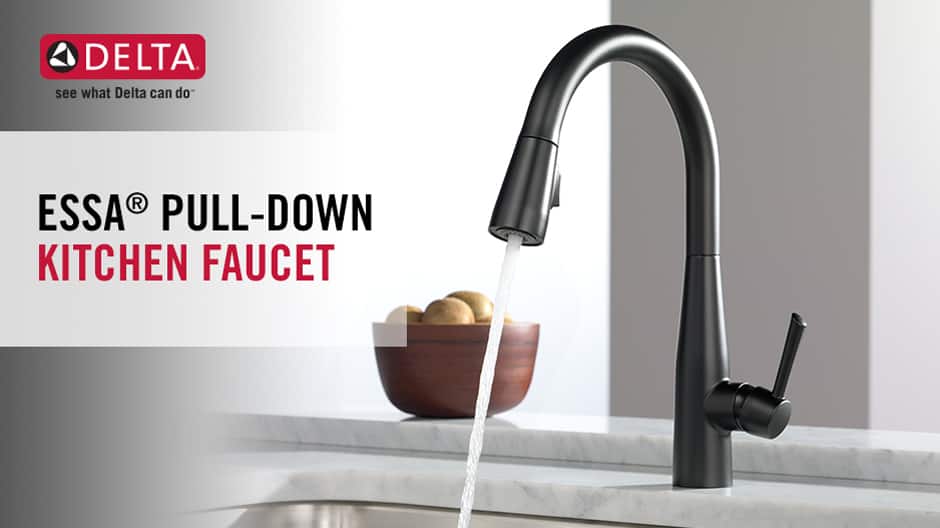 Delta Essa SingleHandle PullDown Sprayer Kitchen Faucet with