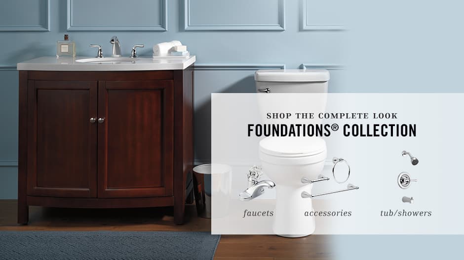 Delta Foundations 4 in. Centerset 2Handle Bathroom Faucet in Chrome