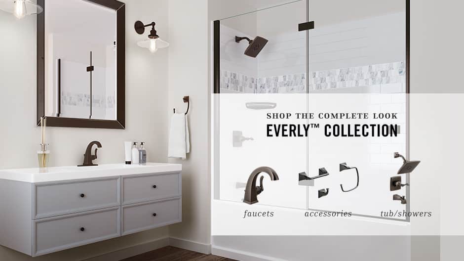 Delta Everly 1Handle 3Spray Tub and Shower Faucet in Chrome with