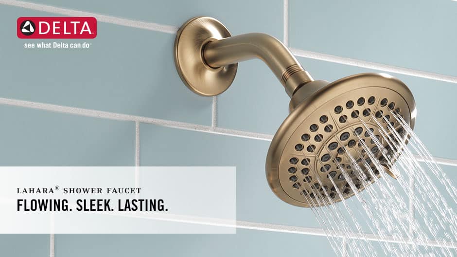 Delta Lahara 1Handle 1Spray Shower Faucet Trim Kit in Chrome (Valve