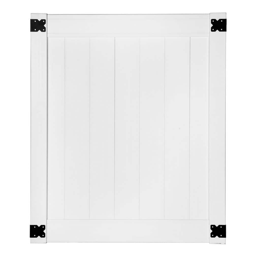 Veranda Pro Series 4 ft. W x 5 ft. H White Vinyl Woodbridge Privacy