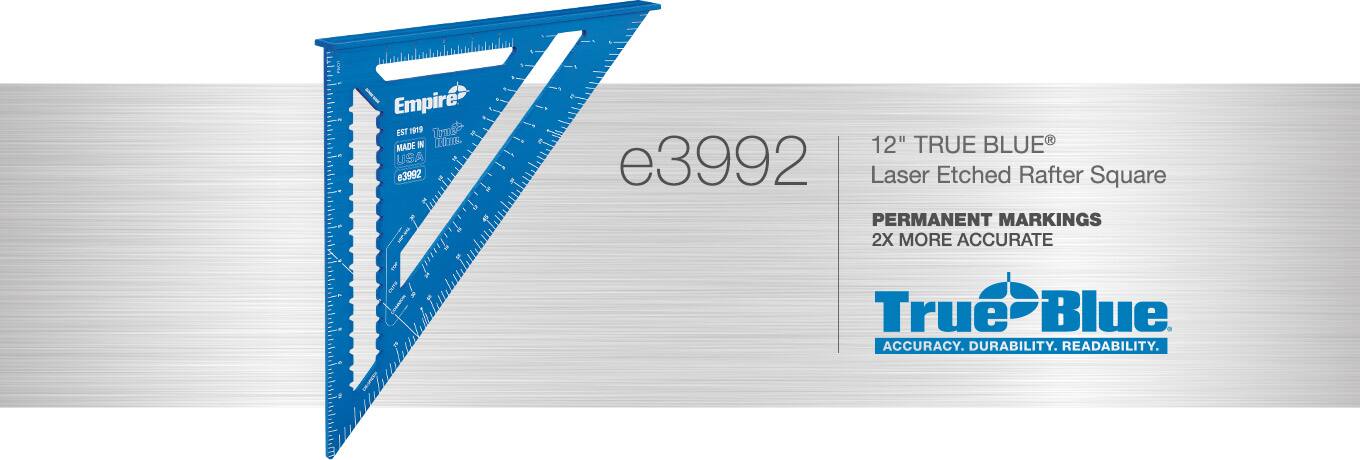 Empire 12 in. Laser Etched Aluminum Rafter Square E3992 - The Home Depot