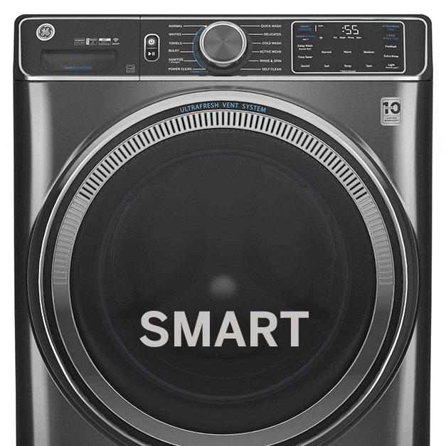 GE 7.8 cu. ft. Smart Satin Nickel Stackable Electric Dryer with Steam
