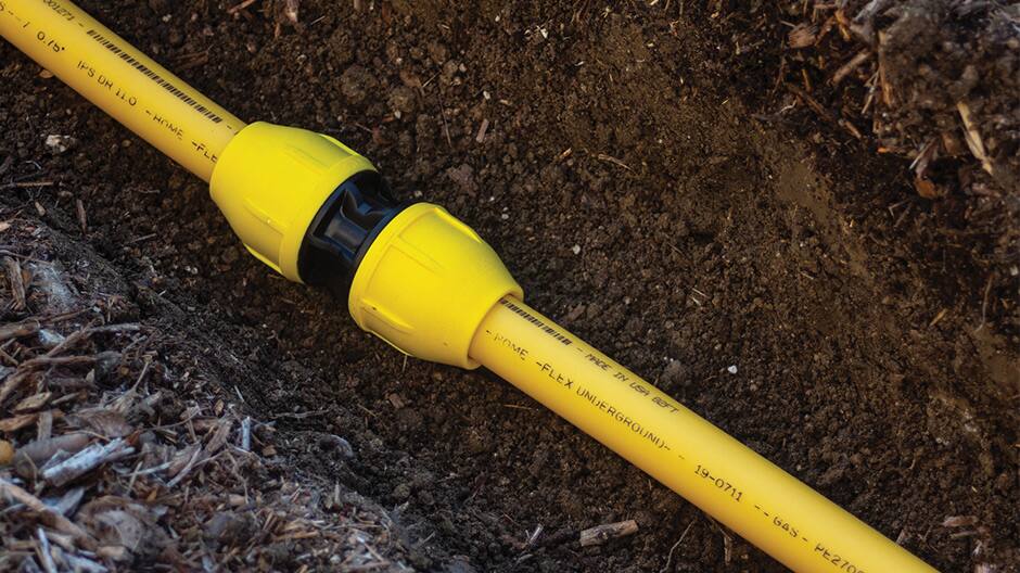 thumbnail image 2 of 1/2 OD Yellow Polyethylene Coated Copper Gas Tubing - 50 Foot Roll 1/2 Od Poly Coated 2 of 9
