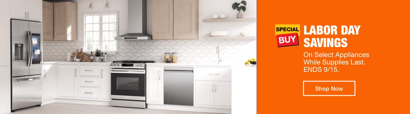 "LABOR DAY SAVINGS On Select Appliances While Supplies Last. 8/26 - 9/15/2021."