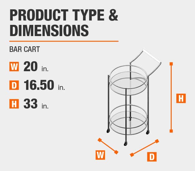 Home Decorators Collection Oil Rubbed Bronze Metal Rolling Bar Cart