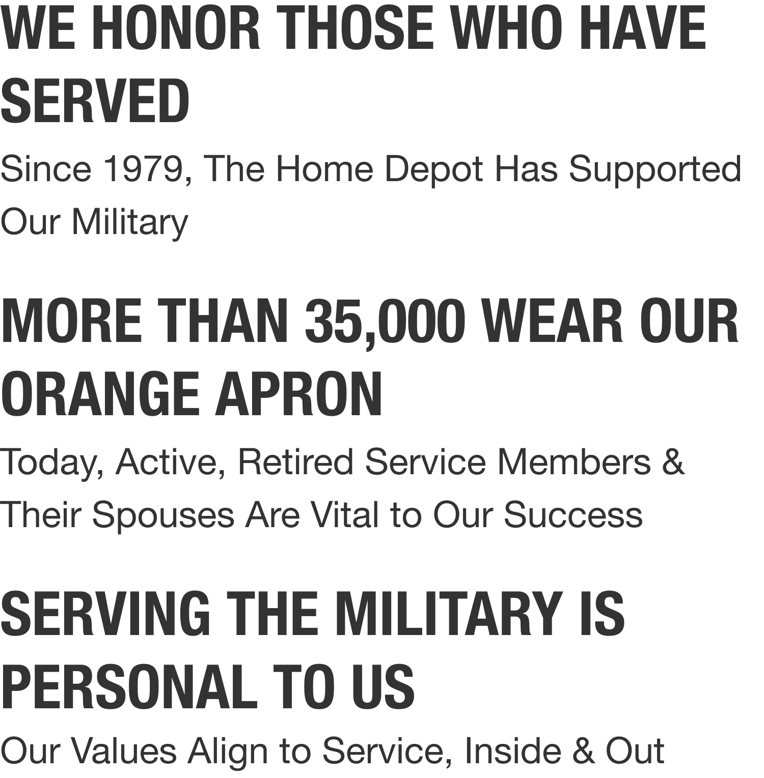 Military Discount & Appreciation – The Home Depot