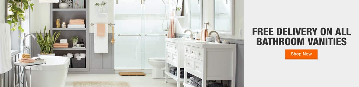 Free delivery on all bathroom vanities