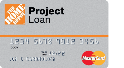 My Home Depot Credit Card Account Online Login   Project Loan Card 