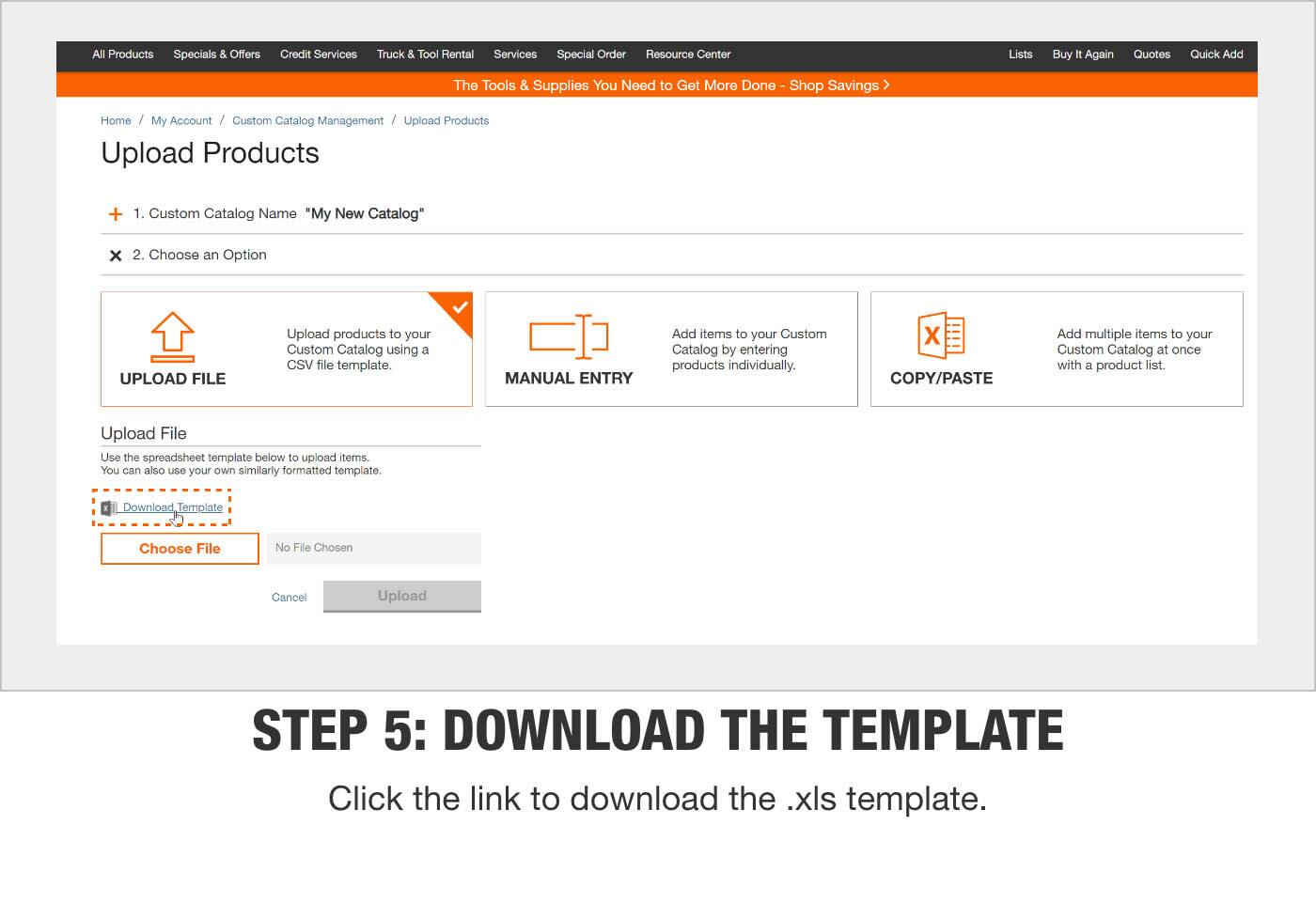 Step 5: Populate the Template With Products