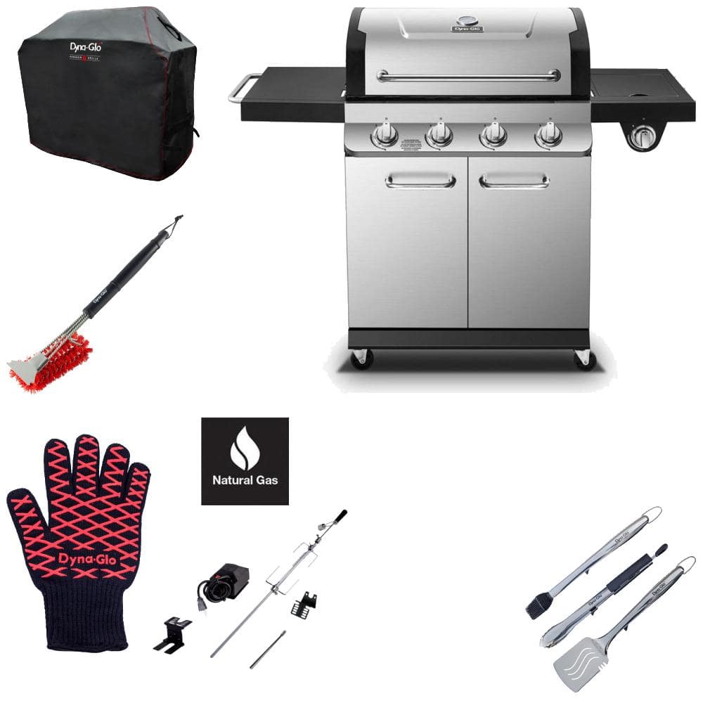 Dyna-Glo Premier 4-Burner Natural Gas Grill Bundle - The Home Depot