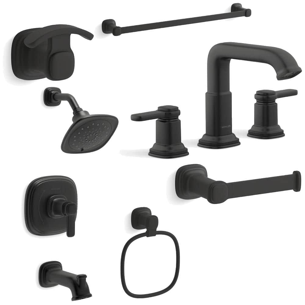 Kohler Numista Matte Black Bath Bundle - The Home Depot